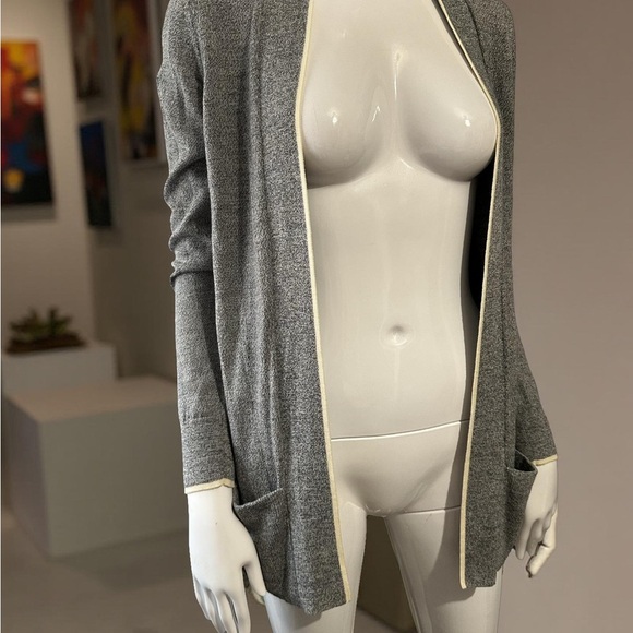 Theory Gray Open-Front Cardigan - Picture 3 of 11